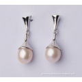 WSEHR04246W vintage real pink freshwater pearl earrings